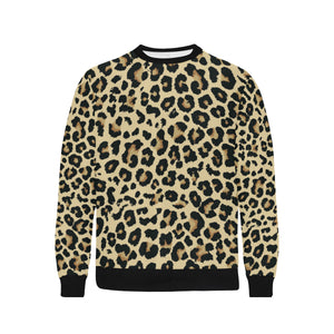 Leopard print design pattern Men's Crew Neck Sweatshirt