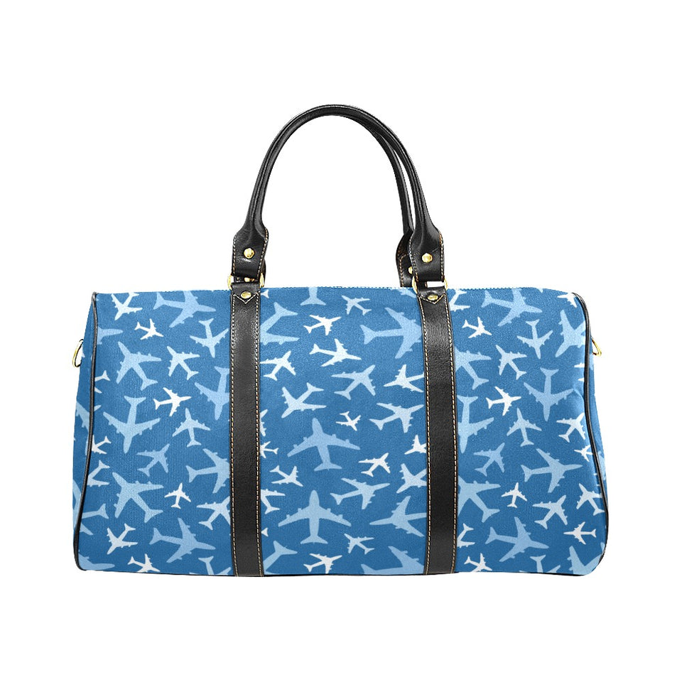 Airplane pattern in the sky Travel Bag