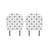 Cute french bulldog paw pattern Car Headrest Cover