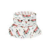 Cute dachshund bone pattern Unisex Bucket Hat