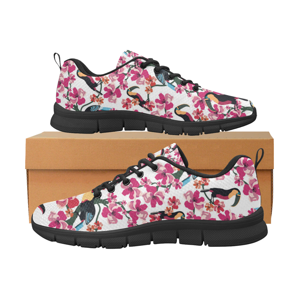 Toucan flower design pattern Men's Sneaker Shoes