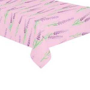 Lavender pattern pink background Tablecloth