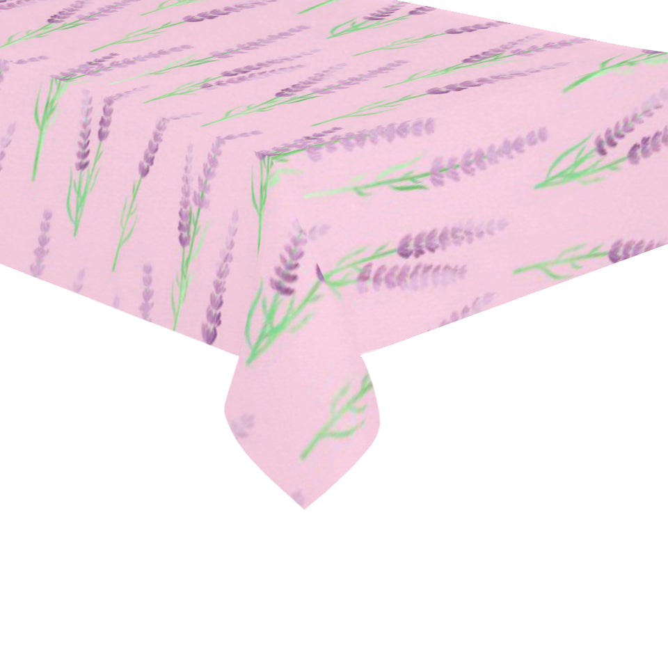 Lavender pattern pink background Tablecloth
