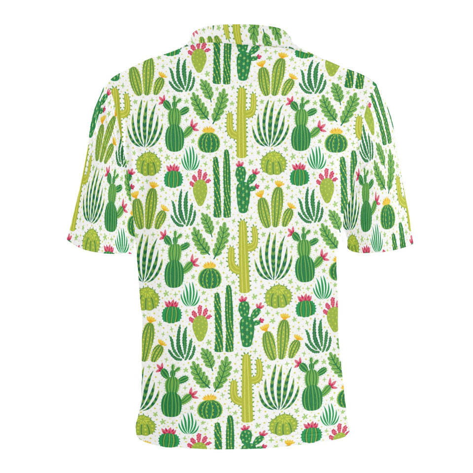 Cactus pattern copy Men's All Over Print Polo Shirt