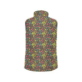 Music Notes Pattern Print Design 05 Women's Padded Vest