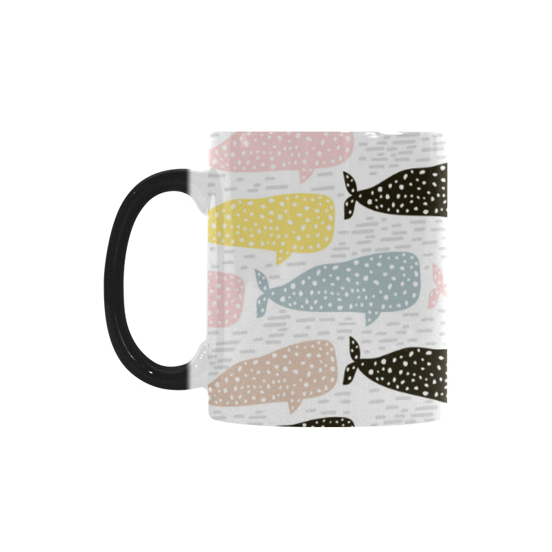 Whale dot pattern Morphing Mug Heat Changing Mug