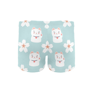 Maneki neko cat sakura Men's Swimming Trunks