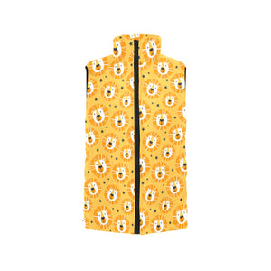 Lion Pattern Print Design 03 Men's Padded Vest