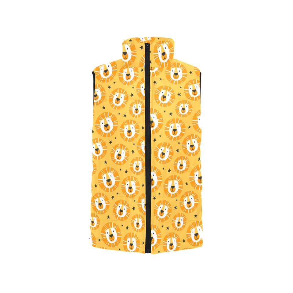 Lion Pattern Print Design 03 Men's Padded Vest