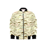 Mustache Beard Pattern Print Design 01 Kids' Boys' Girls' Bomber Jacket