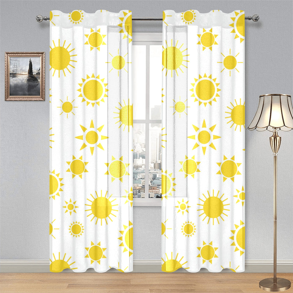 Sun pattern Gauze Curtain