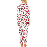 Ladybug Pattern Print Design 04 Women's All Over Print Pajama Set