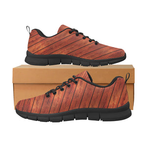 Wood Printed Pattern Print Design 03 Women's Sneaker Shoes