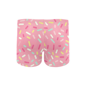 Pink donut glaze candy pattern Men's Swimming Trunks