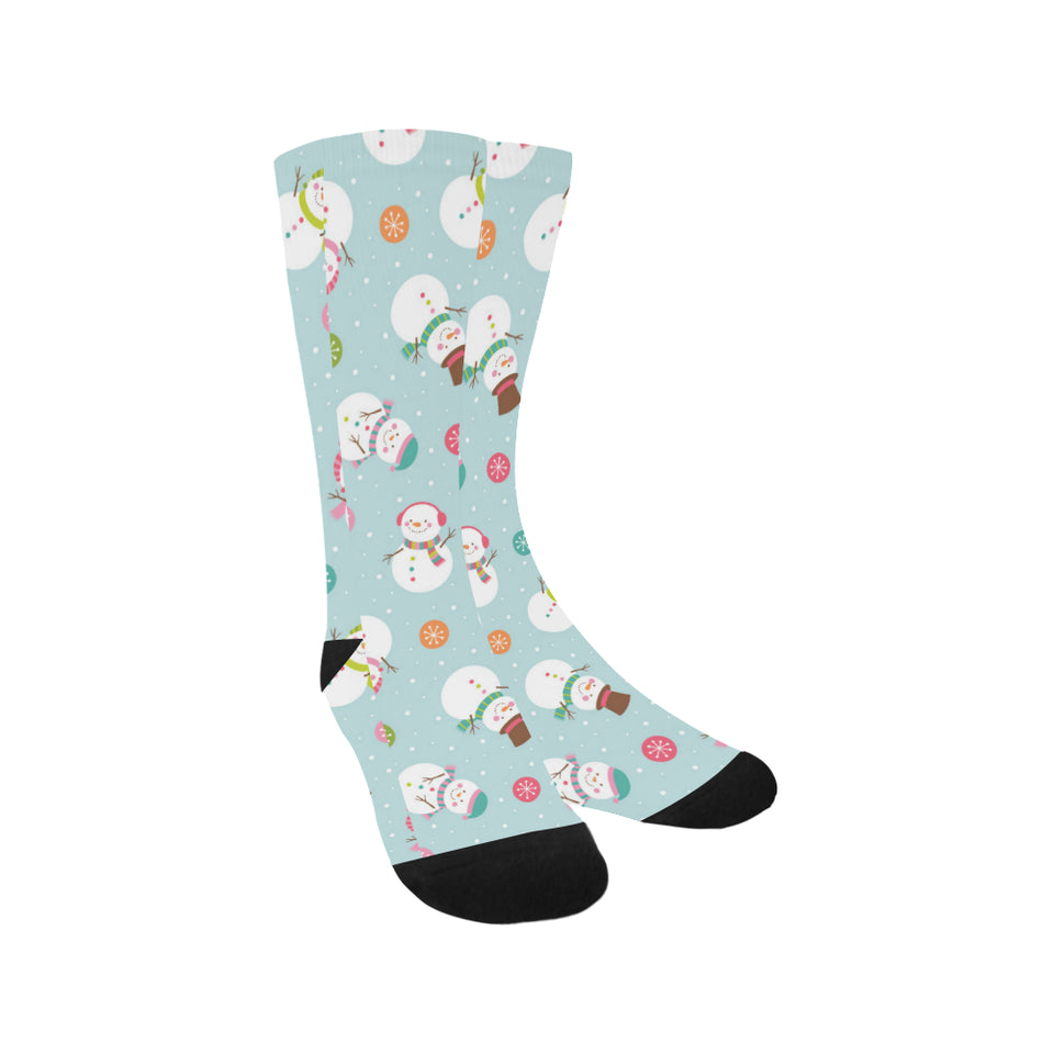 Cute snowman snowflake pattern Crew Socks