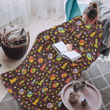 Snail Pattern Print Design 02 Blanket Robe with Sleeves