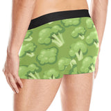 Broccoli pattern green background Men's All Over Print Boxer Briefs Men's Underwear