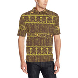 Egypt Hieroglyphics Pattern Print Design 03 Men's All Over Print Polo Shirt