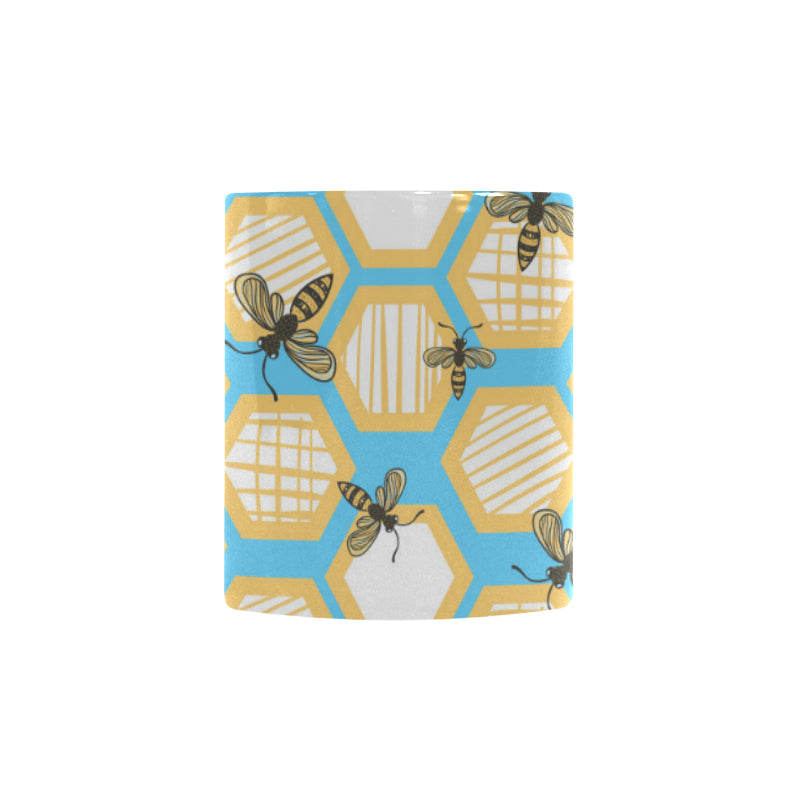 Bee honeycomb pattern Morphing Mug Heat Changing Mug