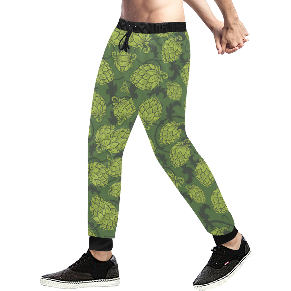 Hop pattern Hop cone background Unisex Casual Sweatpants