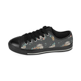 Cute koala pattern Men's Low Top Canvas Shoes Black