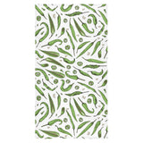 Hand drawn sketch style green Chili peppers patter Bath Towel
