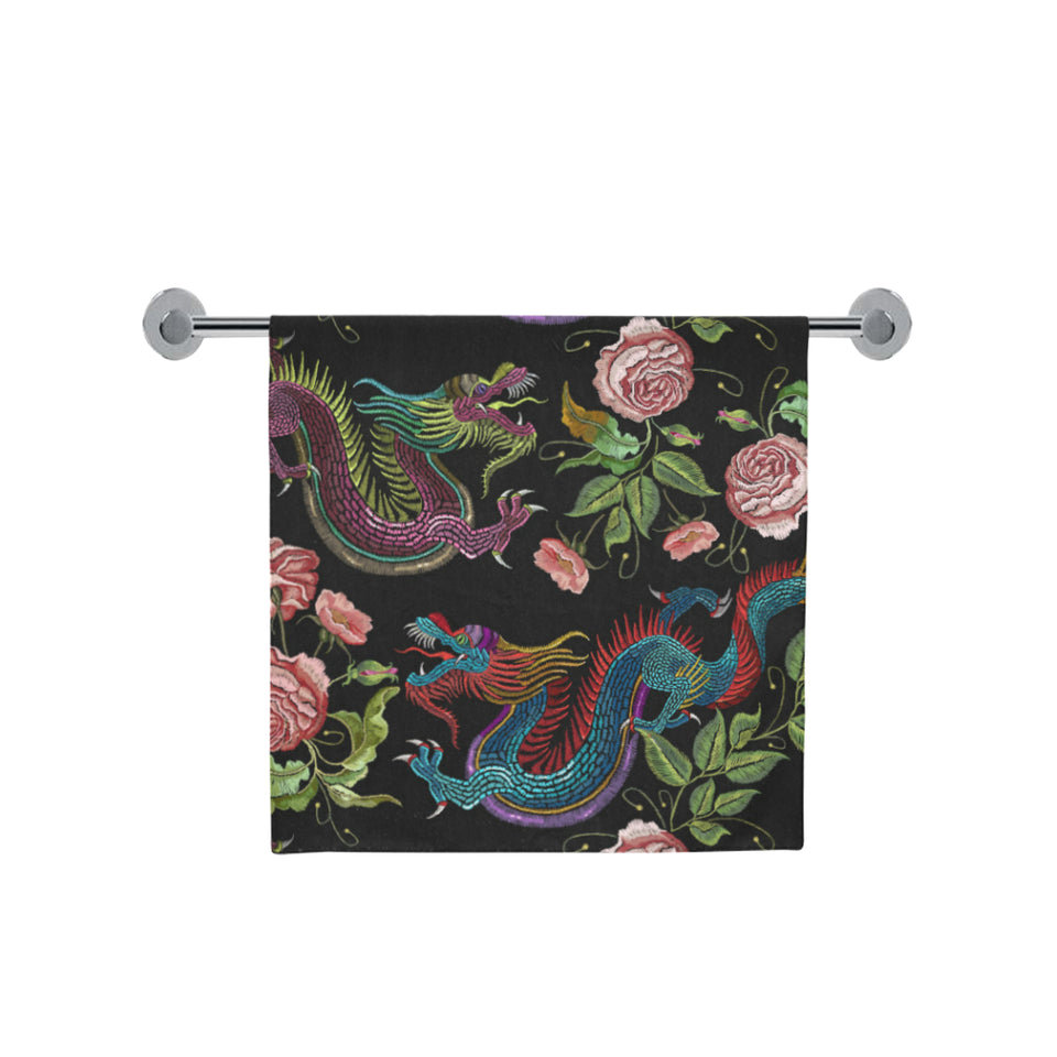 Dragons flower pattern Bath Towel