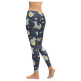 Cute sloth astronaut star planet rocket pattern Women's Legging Fulfilled In US