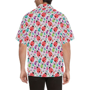 Ladybug Pattern Print Design 03 Men's All Over Print Hawaiian Shirt (Model T58)