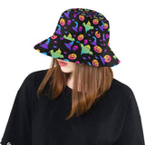 Colorful halloween background Unisex Bucket Hat