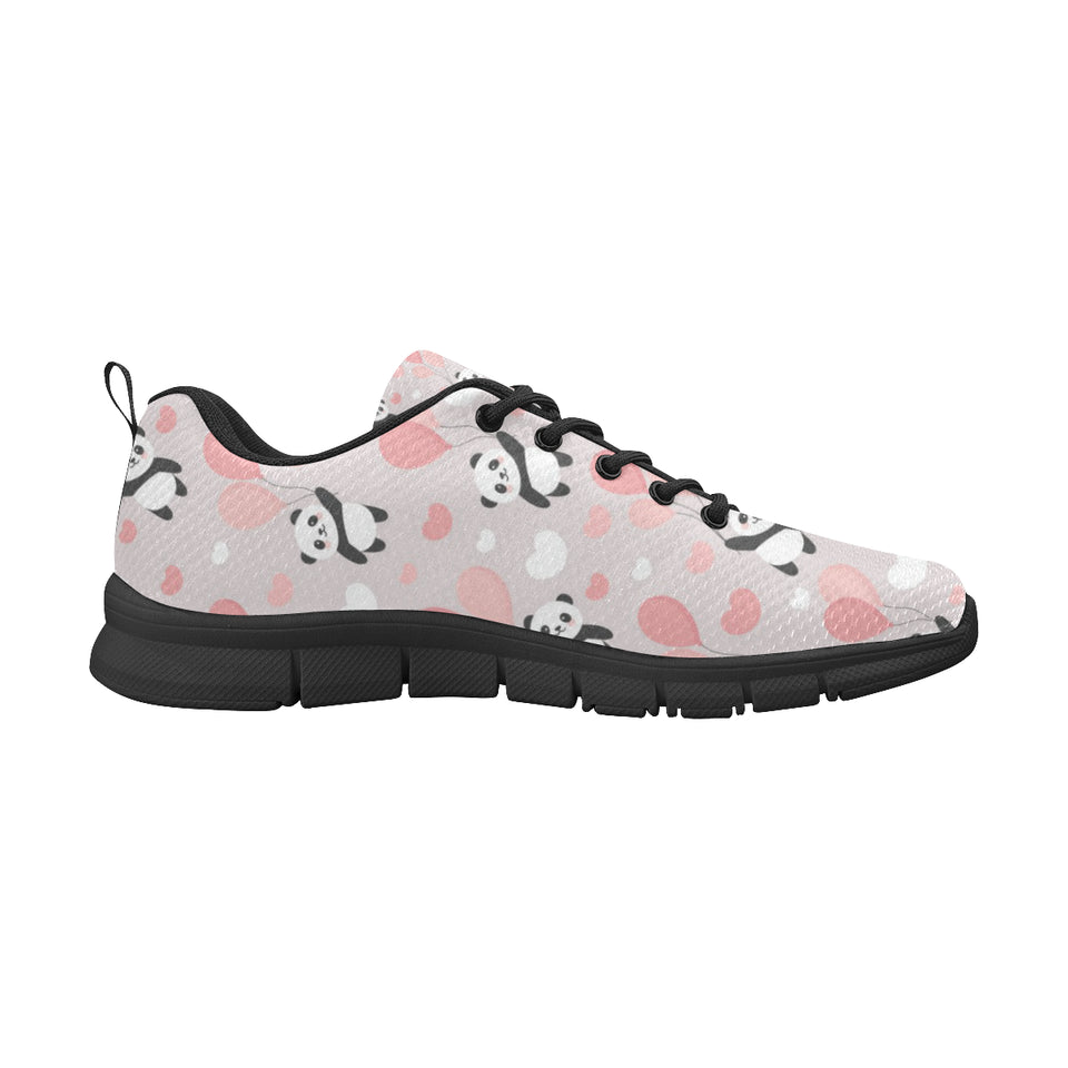 Cute panda ballon heart pattern Women's Sneaker Shoes