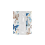 blue butterfly pattern Classical White Mug (Fulfilled In US)