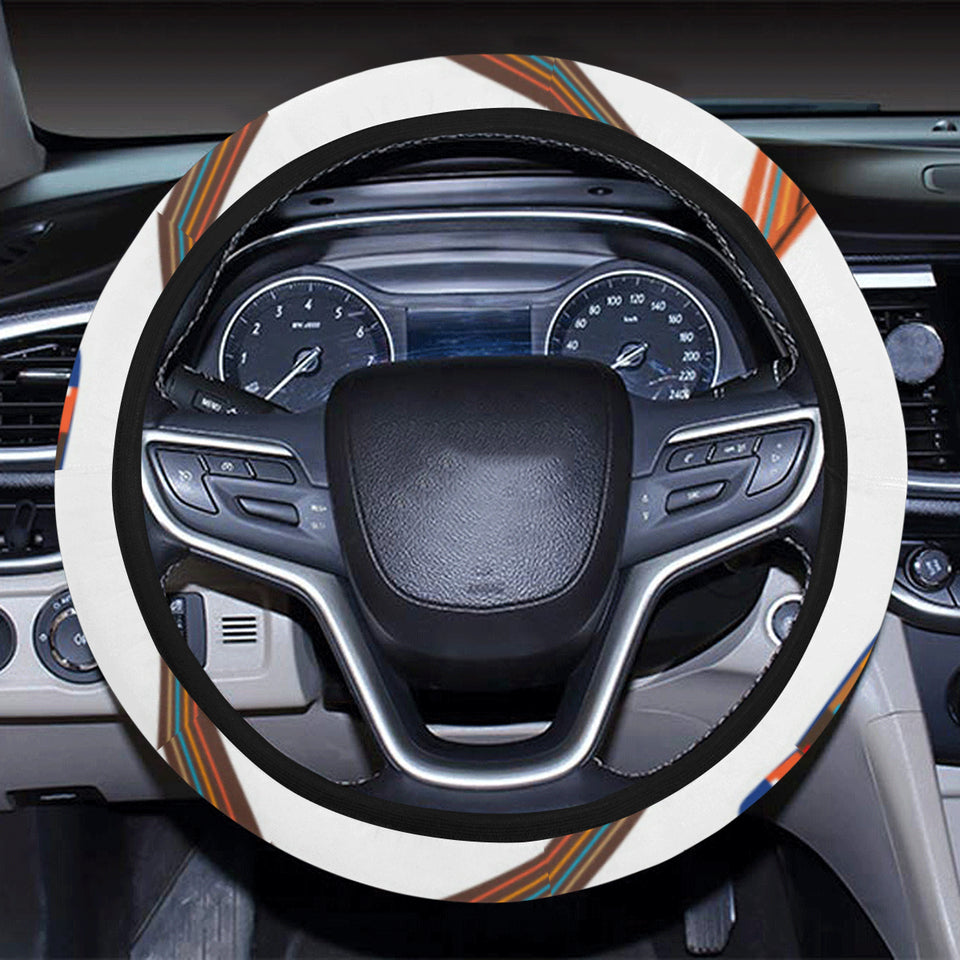 Boomerang Australian aboriginal ornament pattern Car Steering Wheel Cover