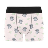 cute raccoons leaves pattern Men's All Over Print Boxer Briefs Men's Underwear
