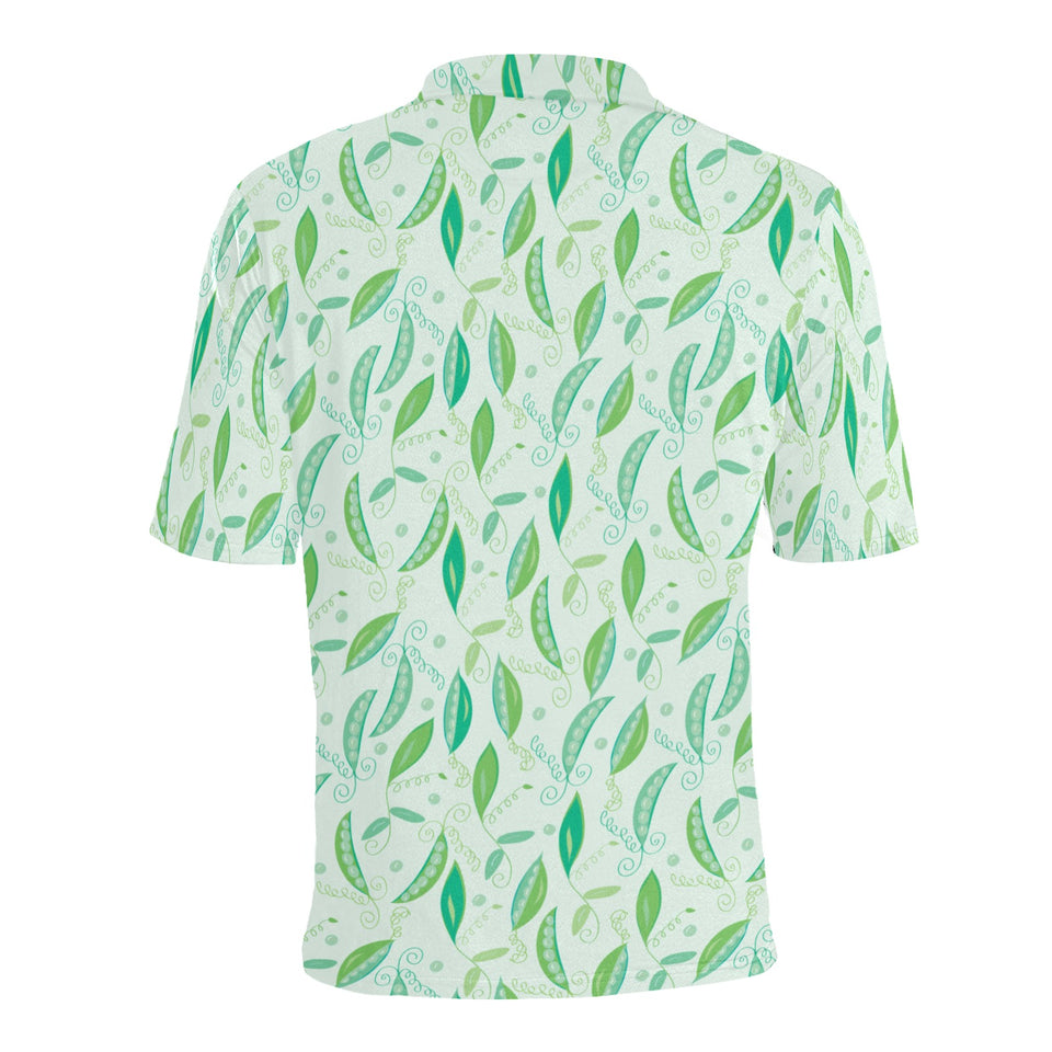 Green Peas Pattern Print Design 01 Men's All Over Print Polo Shirt