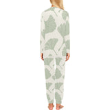 Ginkgo leaves pattern Women's All Over Print Pajama Set