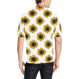 sunflowers design pattern Men's All Over Print Polo Shirt
