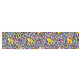 Cute yellow monkey leaves pattern Table Runner