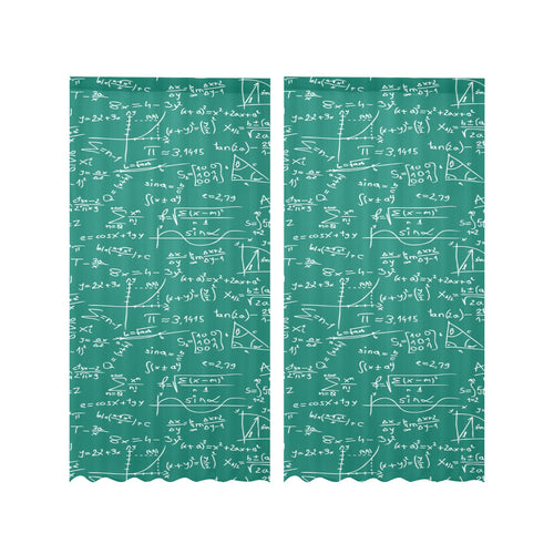 Math Pattern Print Design 01 Gauze Curtain