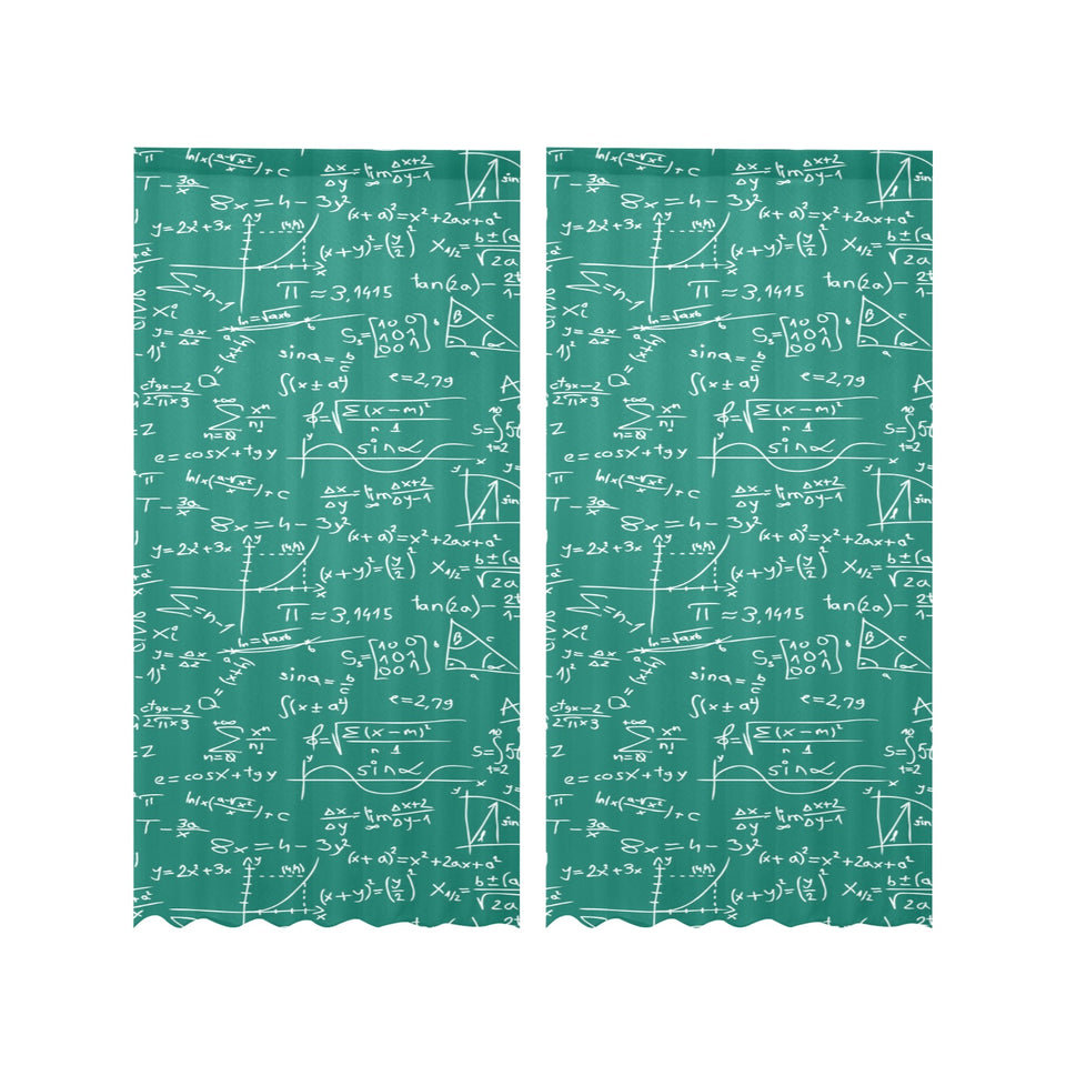 Math Pattern Print Design 01 Gauze Curtain