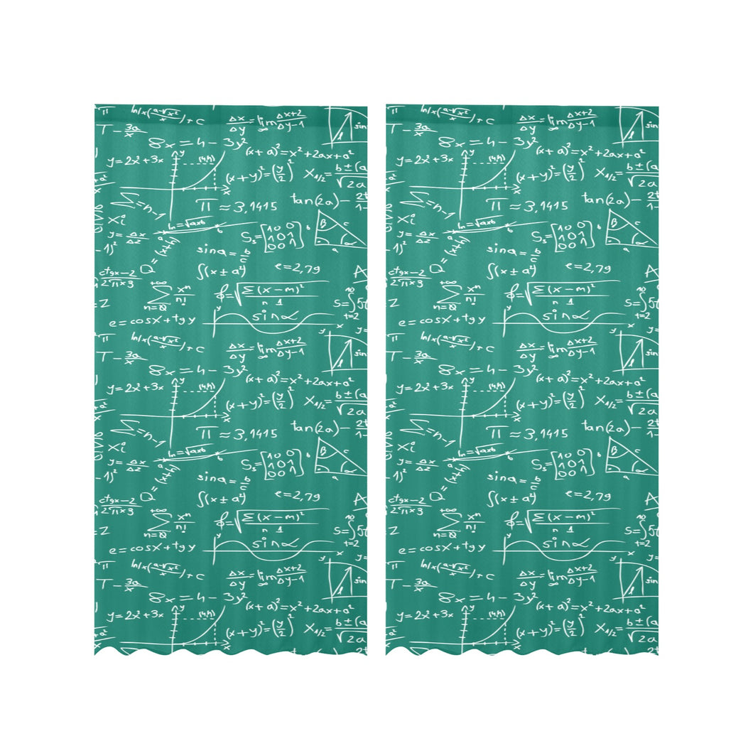 Math Pattern Print Design 01 Gauze Curtain