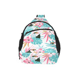 Toucan tropical flower leave pattern All Over Print Chest Bag