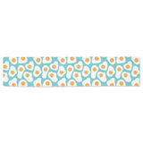 Fried Eggs Pattern Print Design 04 Table Runner