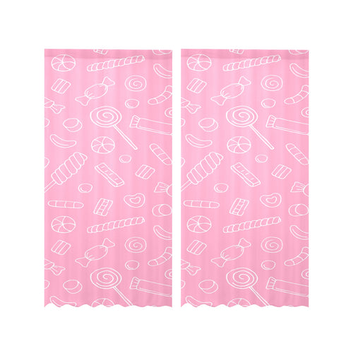 Sweet candy pink background Gauze Curtain