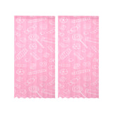 Sweet candy pink background Gauze Curtain