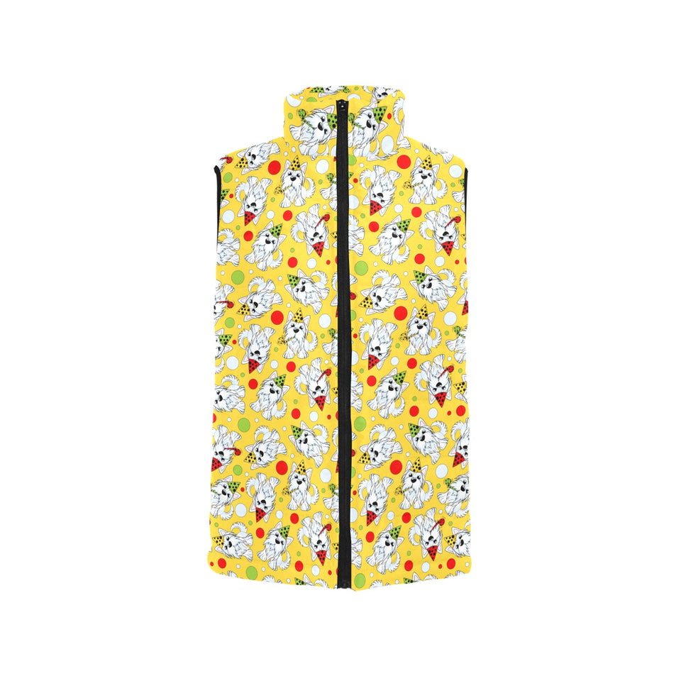 Yorkshire Terrier Pattern Print Design 05 Men's Padded Vest