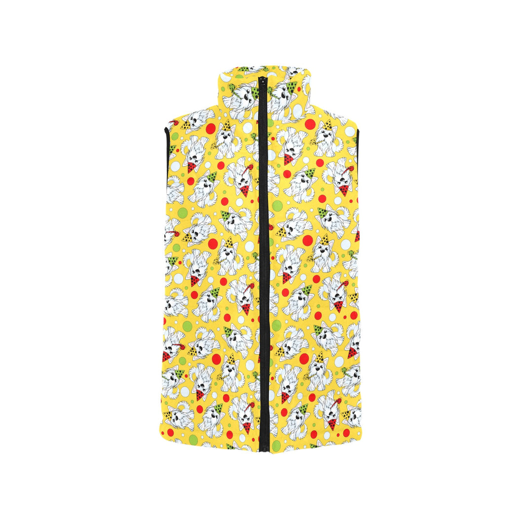 Yorkshire Terrier Pattern Print Design 05 Men's Padded Vest