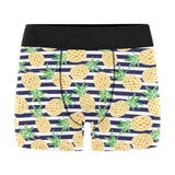Pineapples pattern striped background Men's All Over Print Boxer Briefs Men's Underwear