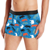 Colorful rhino pattern Men's All Over Print Boxer Briefs Men's Underwear