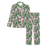 Hummingbird Pattern Print Design 05 Men's Long Pajama Set